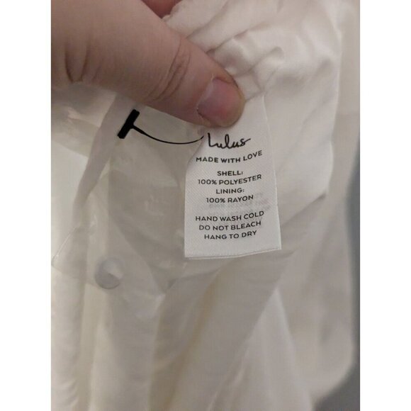 Lulus Womens Med Sleeveless Midi White Floral A-line Wedding Party Summer Dress - Picture 7 of 14